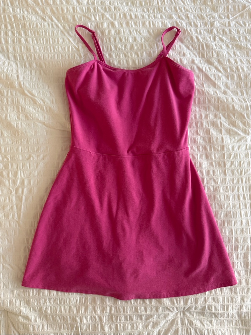 Alo Yoga Airbrush Sparks Fly Corset Tennis Dress Pink Built in Shorts